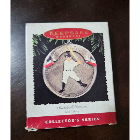 Hallmark Keepsake Ornament MLB New York Yankees Baseball Heroes LOU GEHRIG 1995 - Picture 1 of 2
